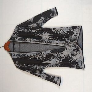 Zozo Gray & Black Burst Pattern Open‎ Cardigan S